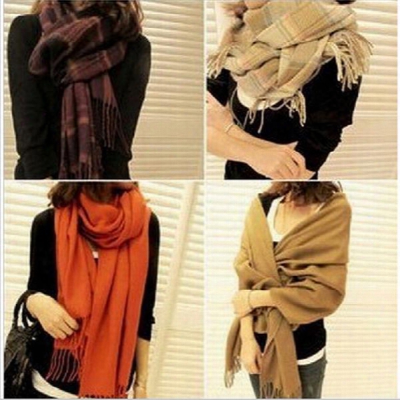 5 Colors New Pashmina Scarf Shawl Wrap Cashmere Silk Wool Winter Scarf Free Shipping