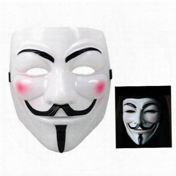 500pcs Guy Fawkes V Vendetta Team Pink Blood Scar Masquerade Masks Halloween Carnival Vendetta Mask V Masks