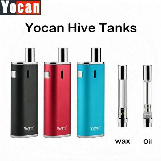 Authentic Yocan Hive Atomizers Wax Vaporizer & Oil Cartridges No Leakage Design 5pcs/pack Plastic Tube Packed Compatible For Yocan Evolve-c