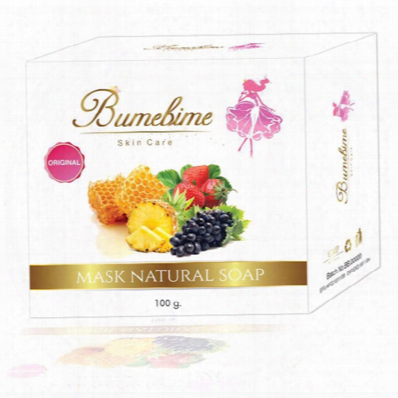 Bumebime Handwork Whitening Soap 100g With Fruit Essential Natural Mask White Bright Oil Soap Brightening Skin Reduce Dark Sport Skin Care