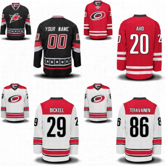Carolina Hurricanes Jersey 20 Sebastian Aho 21 Lee Stempniak 28 Alexander Semin 29 Andrew Poturalski 53 Jeff Skinner Hockey Jerseys