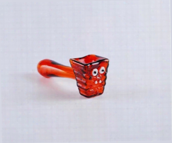 Cartoon Pipe Glass Bongs Accessories   , Glass Smoking Pipes Colorful Mini Multi-colors Hand Pipes Best Spoon Glas