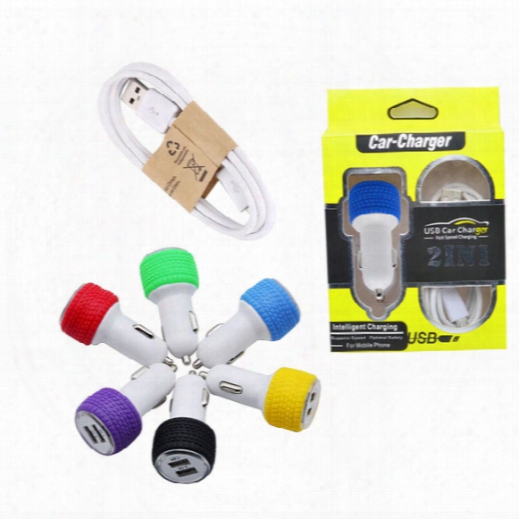 Cell Phone Chargers > Product Detail Mobile Phone Charger Usb Car Chargers +cable 2in1 One Set For Iphone Andriod Universal Retail�packaging