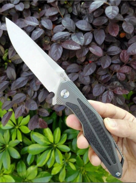 China Original Rike 1701 Flipper Knife S35vn Blade Ball Bearings Tc4 Titanium Carbon Fibe Handle Camping Fruit Pocket Knives Edc Tools