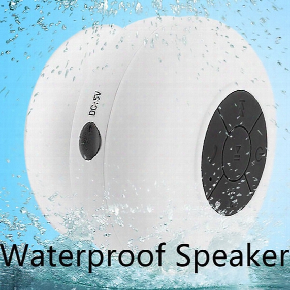 Factory Price! Waterproof Bluetooth Wireless Speaker Shower Handsfree Call Receive Mic Suction Chuck Car Speaker Portable Mini Super Bass