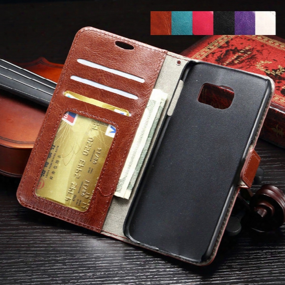 For Galaxy S7 Edge Plus Retro Wallet Leather Case Cover With Photo Frame Card Holder Slots Pouch For Samsung S7+ G930f G9350 G9300