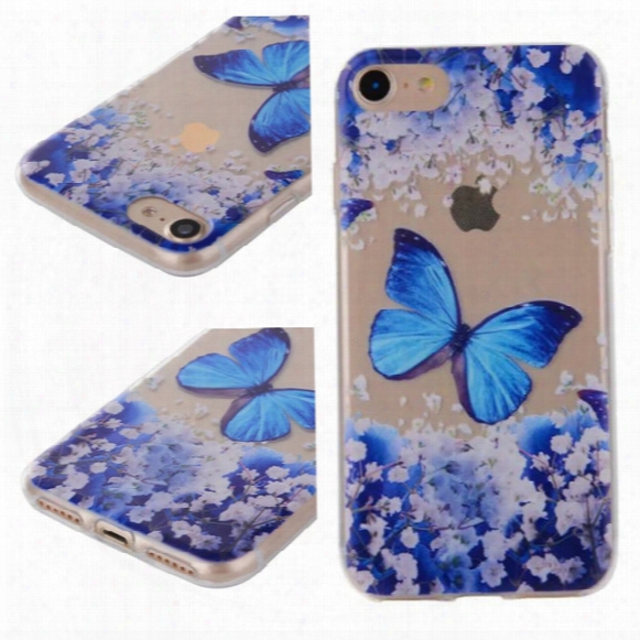 For Iphone 7/plus/6 6s/6p 6+/se 5 5s Butterfly Flower Soft Tpu Case Forest Rose Dreamcatcher Cartoon Floral Skin Henna Cover Fashion 2017