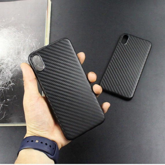 For Iphone X 8 8 Plus Luxury Soft Tpu Carbon Fiber Case Armor Shockproof Silicone Cell Phone Cover Cases