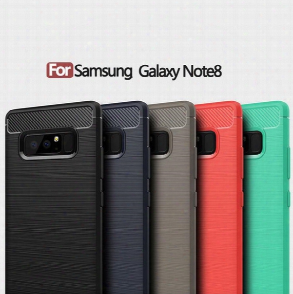 For Samsung Galaxy Note 8 Case Note8 Carbon Fiber Design Soft Tpu Back Phone Cases, 5 Color