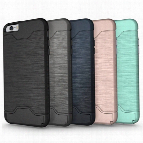 For Samsung Galaxy S8 S8 Plus Cell Phone Case Shock Proof Armor Credit Case Card Holder Case Cover For Iphone 8 6 6 Plus 7 7 Plus