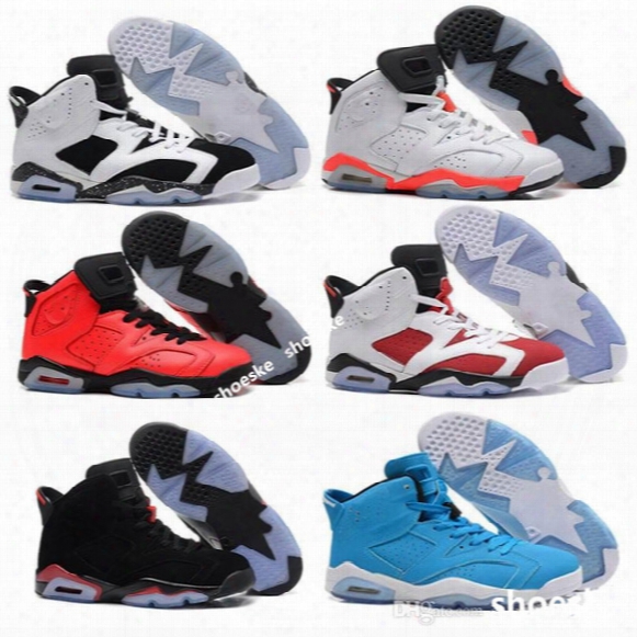 Free Shipping Wholesale Cheap Online Hot Sale New Best Basketball Shoes Air Retro 6 Vi Carmine Sneaker Sport Shoe Vi Us 8-13