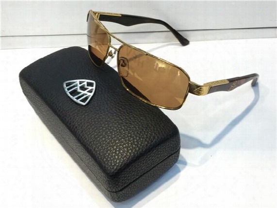 G-wa-z03 Luxury Car Brand Maybach Sunglasses 18k Gold Plated Sunglasses Pilot Frame Spring Temples Men Brand Designer Sunglasses With Case