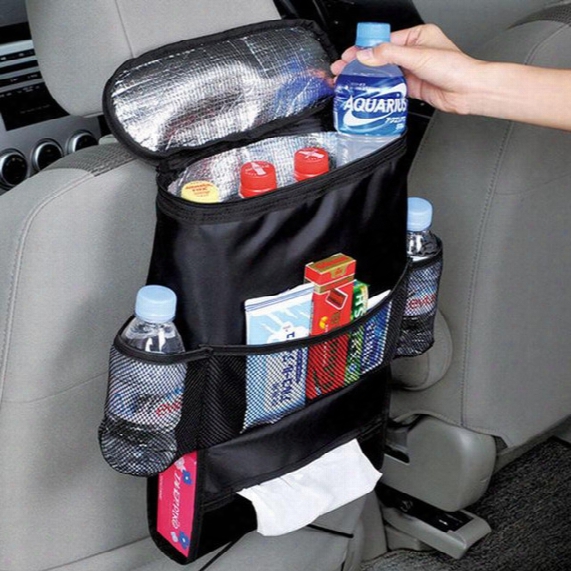 Japan Seiwa Car Cooler Bag Cool Seat Organizer Multi Pocket Arrangement Bag Insulated Back Seat Chair Car Styling Car Seat Cover Organiser