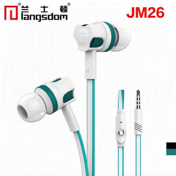 Langsdom Jm26 Stereo Earphone 3.5mm In-ear Earbuds W Ith Mic Headphone Sports Music Running Headset Wired Outdoor Microhpone Headphone Carton