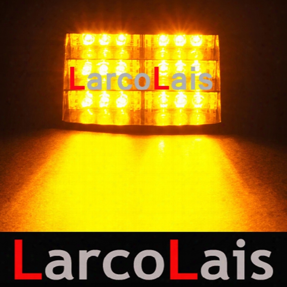 Larcolais 18 Led Strobe Lights With Suction Cups & Fireman Flashing Emergency Security Car Truck Light Signal Lamp