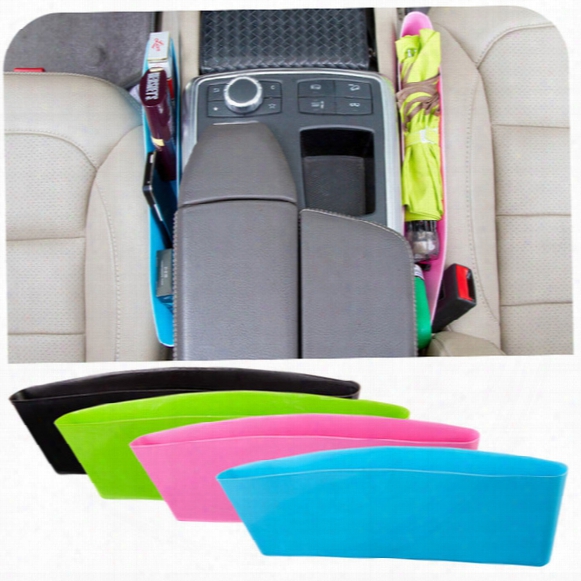 New 4 Colors Car Storage Bag Box Seat Pocket Car Seat Catcher Stowing Tidying Pocket Bags Car Storage Content Box Car Organizer A0159
