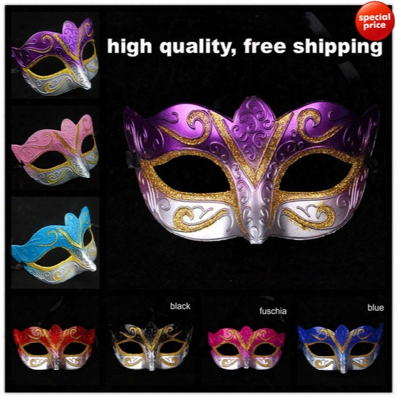 On Sale Party Masks Venetian Masquerade Mask Halloween Mask Sexy Carnival Dance Mask Cosplay Fancy Wedding Gift Mix Color Free Shipping