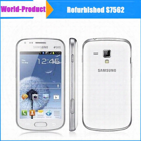 Original Refurbished Samsung S7562 4 Inch Telefone Celular Camera 5mp 3g Android Dual Sim Bluetooth Mobile Unlocked Phone Sealed Box 002875