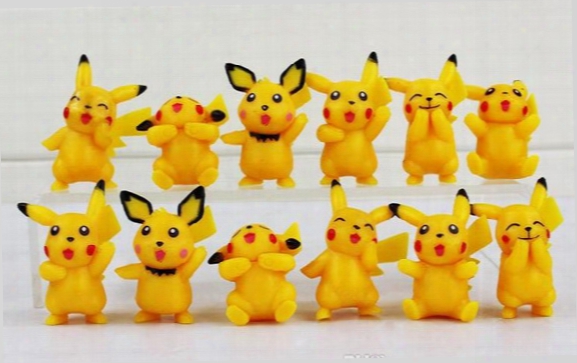 Poke Pikachu Version Mini Figure Toys Pvc Doll Collective Toys Best Gifts For Kids 12pcs/set 3.5-5cm Min Order 120pcs