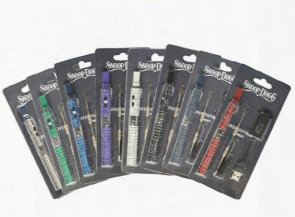 Snoop Dogg Blister Card Packing Pack Herbal Dry Herb Vaporizer Pen Vape Starter Kit Kits Vaporizador E Cig Blue Tank Replacement Glass Round