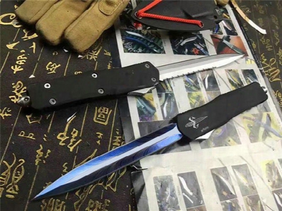 Special Offer Micro Venom Auto Tactical Knife 440c Blue Titanium Coated Double Action Blade Outdoor Camping Survival Knives