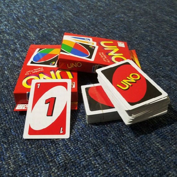 Stock Hight Quality Uno Poker Card Standard Edition Family Fun Entertainment Board Game Kids Funny Puzzle Game Dhl Free Shipping