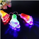 New Style Bigfoot LED Keychain Handbag Pendant feet Keychains Car key Chain Kid Toy free shipping