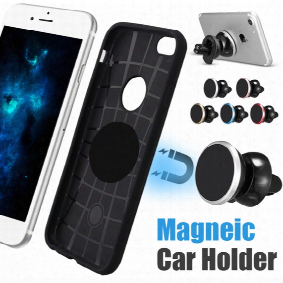 Universal Car Holder For Iphone X 8 Car Mount Air Vent Magnetic Phone Holder 360 Degree Rotation Mini Car For Iphone 8 Plus Note 8 In Box