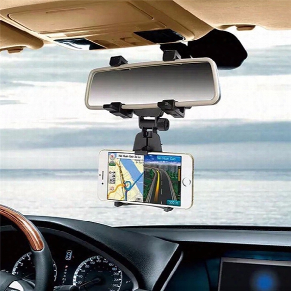 Universal Car Rearview Mirror Mount Holder Stand Cradle For Ios Android Mobile Phone Mp3 Mp4 Tablet Gps Holder