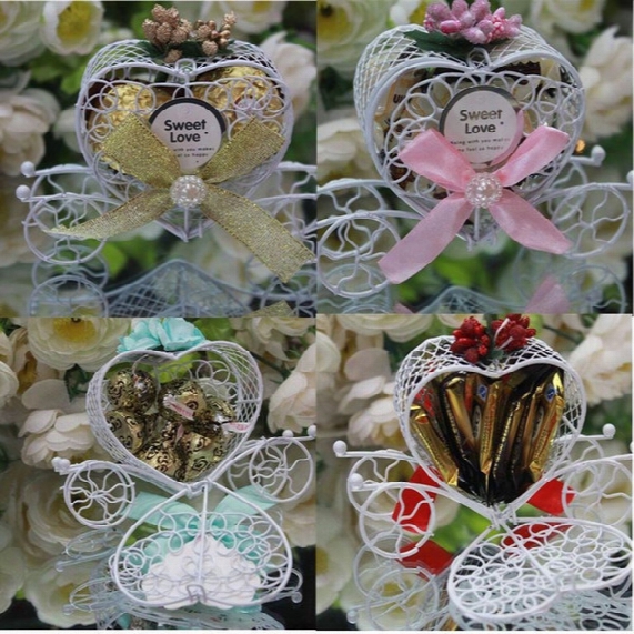 Wedding Favors Chocolate Box Princess Carriage Baby Shower Sweet Boxes Candy Box Wedding Favors Gift Box 300pcs/lot