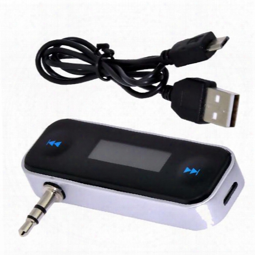 Wireless 3.5mm Electronic In-car Car Fm Transmitter Lcd Stereo Audio Player For Iphone 5 5s Samsung Galaxy Htc Lg Mp3 Mp4