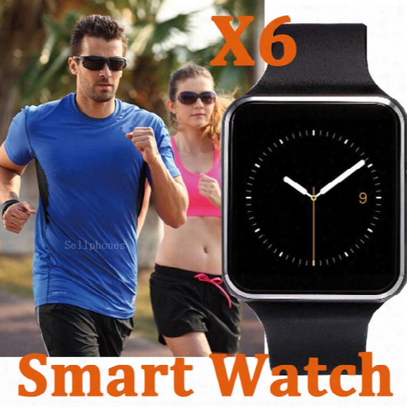 X6 Smart Watch Smartwatch For Samsung Sony Android Mobile Phone With Sim Tf Card Slot 2017 Hot Sale Curved Sceen Watchs