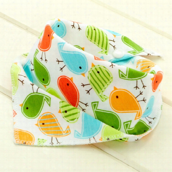 100% Cotton Cartoon Newborn Baby Burp Bibs Cotton Soft Kidst Oddler Triangle Scarf Bib Cool Accessories Infant Saliva Towel