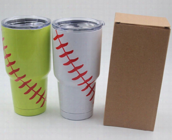 2017 Hot 30oz Baseball Softball Sprot Tumblers  304 Stainless Steel Mugs Beer Car Cups Gifts