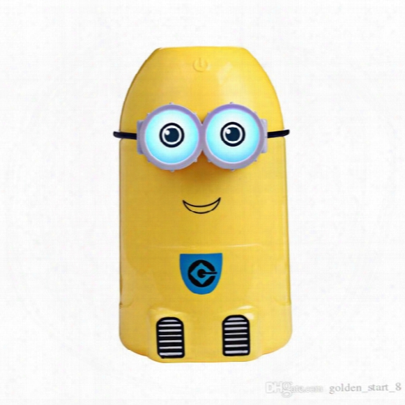 30 Pcs /lot Mini Minions Air Humidifier For Car And Home Using Diffuser With Led Night Mist Maker