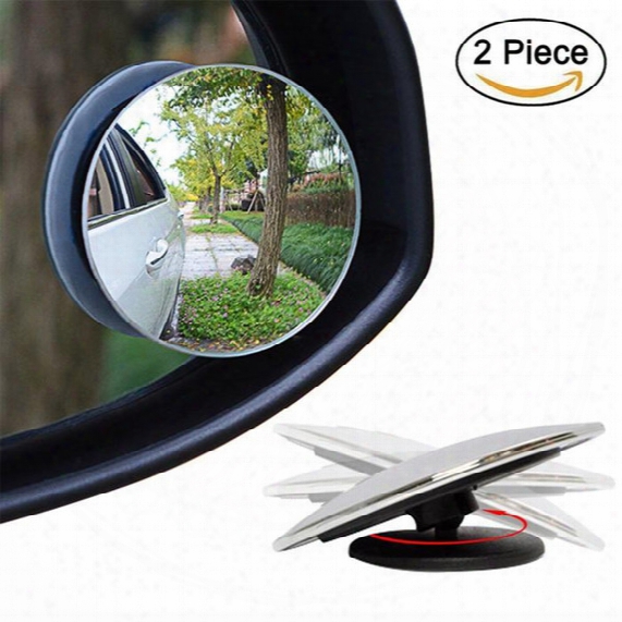 360 Degree Hd Glass Frameless Blind Spot Mirror Car Styling Wide Angle Round Convex Rear View Parking Mirrors