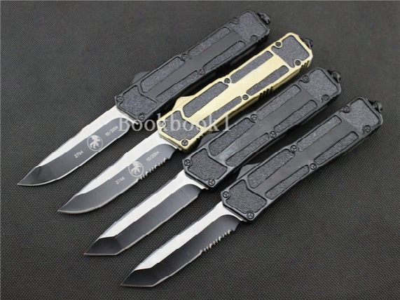 4 Types Microtech Scarab Tactical Knife 440c 58hrc Black Oxide Full Blade Edc Pocket Knives Tactical Survival Gear Knives Hand Tools
