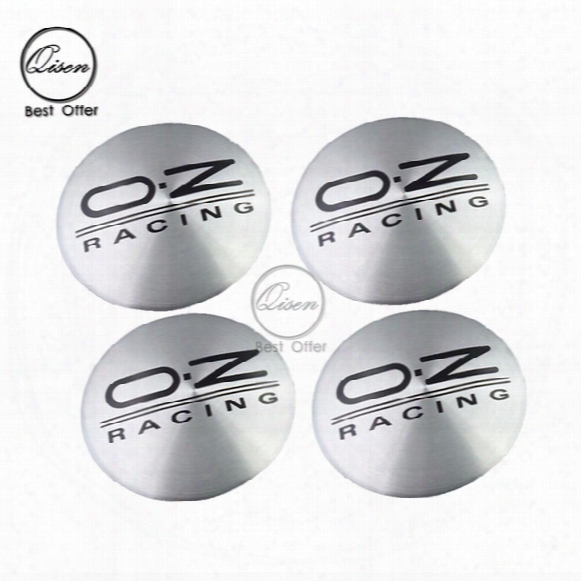 56.5mm 3d Car Badge Wheel Center Hub Cap Sticker Durable Logo Brand Emblem Car Accessory Anti Fade Wheel Decoration Fit For Oz Black