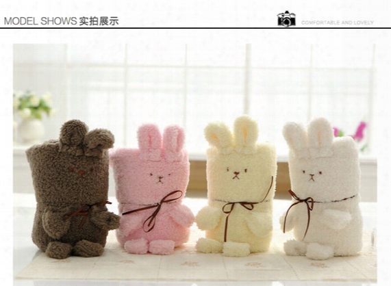 60*90cm Rubbit Infant Kids Winter Blankets Baby Children Velvet Warmth Cartoon Quilts Childs Kids Cute Warm Blacket