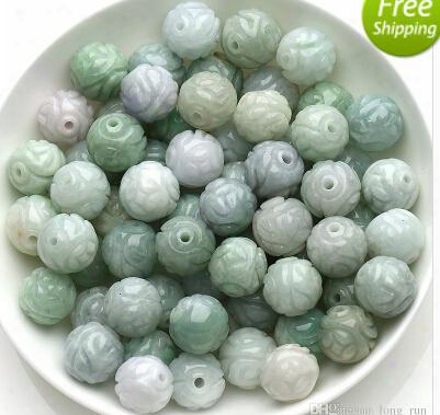 Aaa Emerald Bead Jade Materials Wholesale Home Diy Hand Beaded Jade Carved Jade Bead Jewelry Accessories