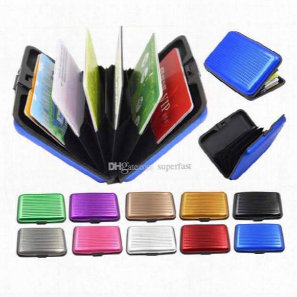 Aluminium Credit Card Wallet Cases Card Holder,bank Card Case Wallet Black(10 Colors Available)free Shipping