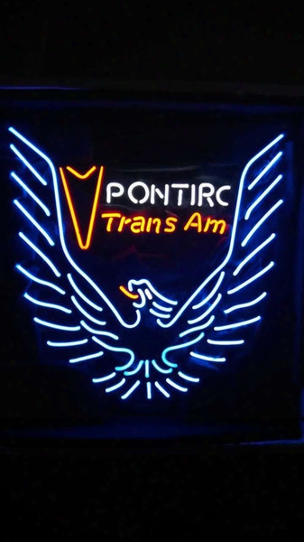 Auto Car Pontiac Neon Sign Handicraft Store Display Beer Bar Pub Light Real Glass Tube 24*24"