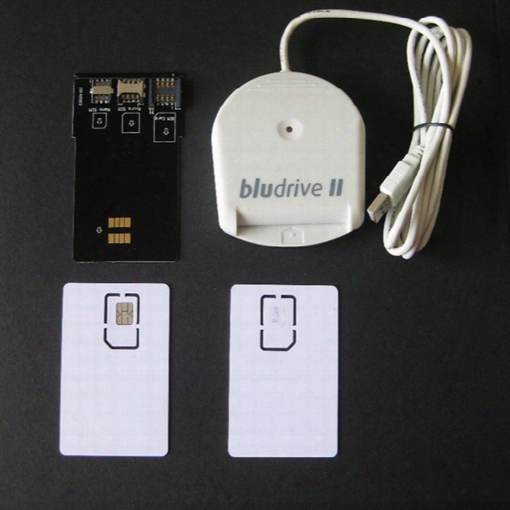 Blutronics Bludrive Ii Lte Fdd Wcdma Ccid Sim Usim 4g Smartcard Reader Writer Tool Programmer+2pcs Lte Blank Usim Card+1*sim Card Converter