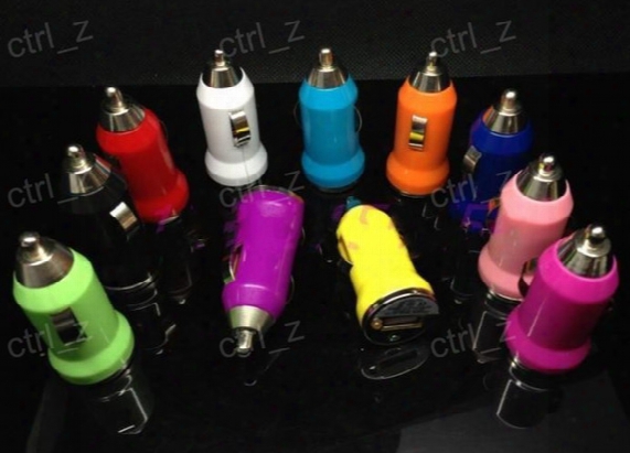 Colorful Bullet Mini Usb Car Charger Universal Adapter For Iphone 5 6 6s Plus S5 S6 Ego Charger