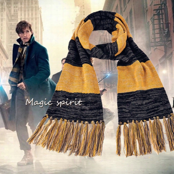 Dhl Free Free Shipping Harry Potter Prequel Where Are The Magical Animals? Newt Small Freckles Scarf Harry Potter Tassel Scarf