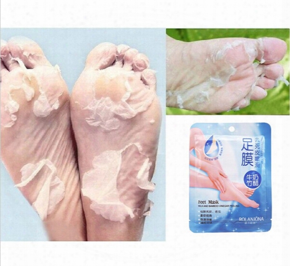 Dhl Free Shipping 300pairs=600pcs Bamboo Vinegar Foot Mask Socks Remove Dead Skin Foot Skin Smooth Exfoliating Feet Mask Foot Care