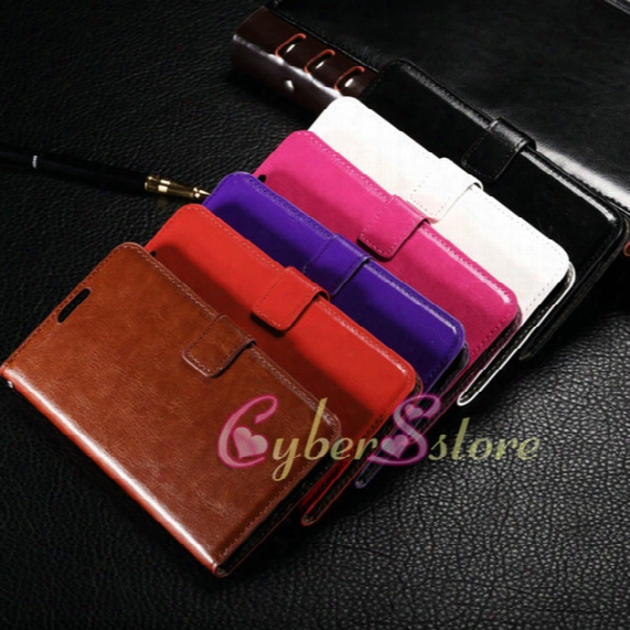 For Samsung J5 J7 Crazy Horse Retro Wallet Leather Phone Case Cover With Card Slot Filp Stand Photo Frame For Galaxy J500f J700f