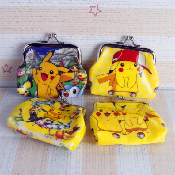 Kids Poke Go Pikachu Wallet Frozen Printed Cartoon Children Change Pocket Kids Coin Purse Girl Handbag