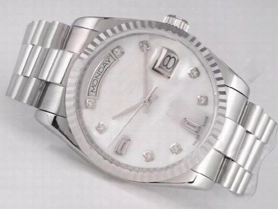 Luxury Diamonds Dial Fashion Brand Men Watch Men's Automatic Steel Wristwatches For Men Watch R43