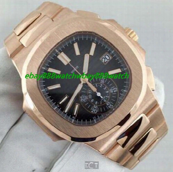 Luxury Watches New Automatic N@utilus 5980/1r Black Dial 18kt Rose Gold Mint Mens Watch Men's Watches Wristwatch